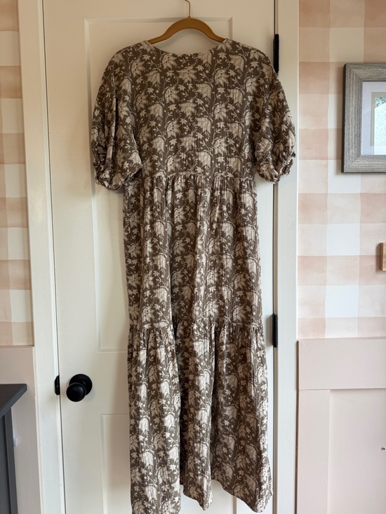 Rylee+ cru Women’s Mandi Button-Front Maxi Dress - garden green/White - Picture 2 of 7